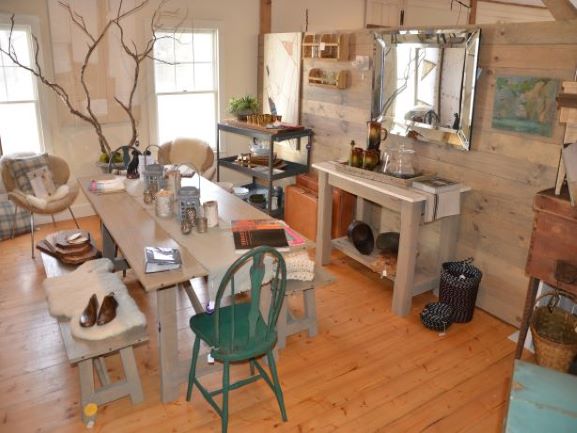 Inside the barn shop