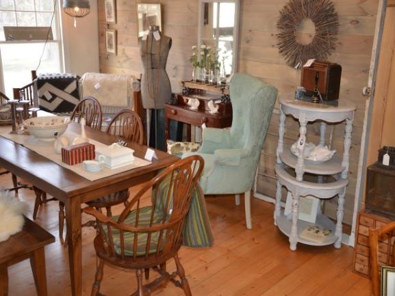Inside the barn shop