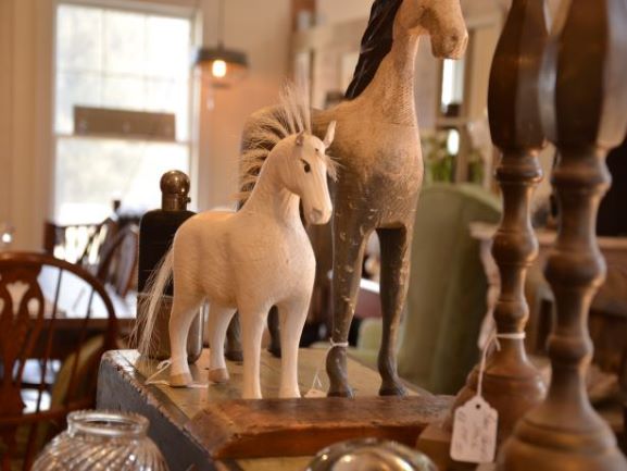 Inside the barn shop