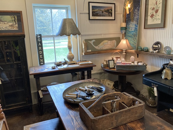 Inside the barn shop