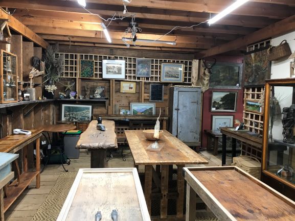 Inside the barn shop