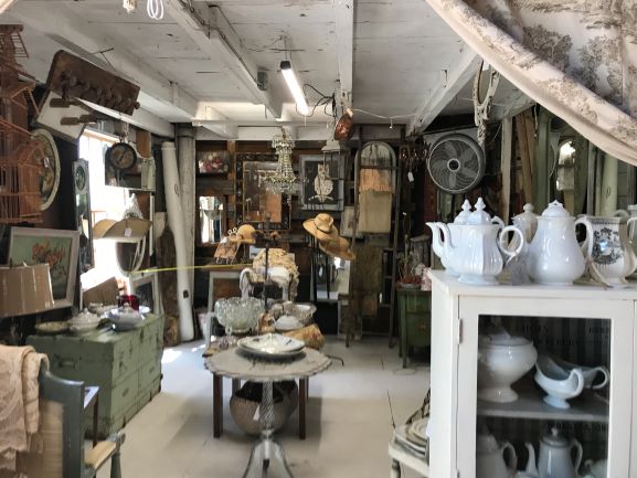 Inside the barn shop