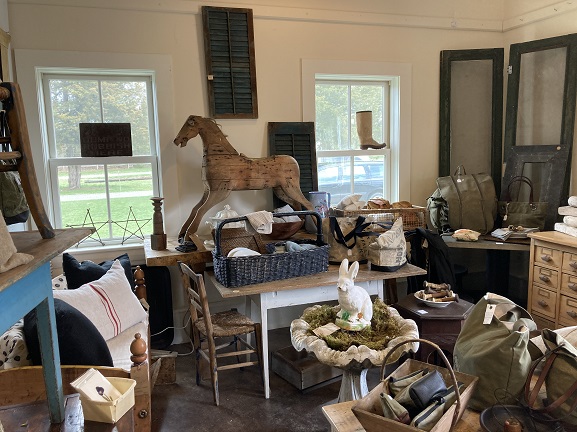 Inside the barn shop