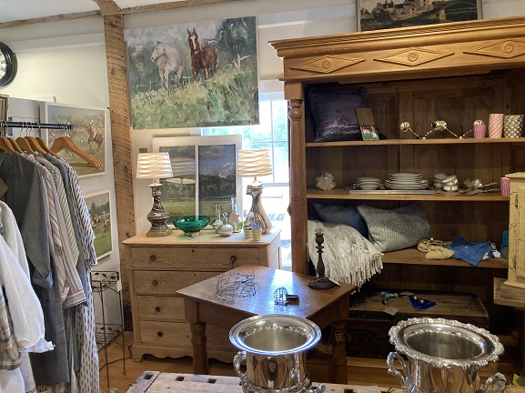 Inside the barn shop