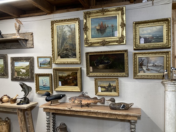 Inside the barn shop