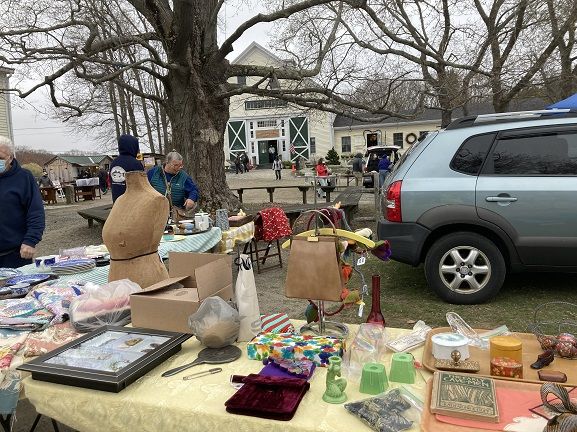 Flea market vendors and treasures