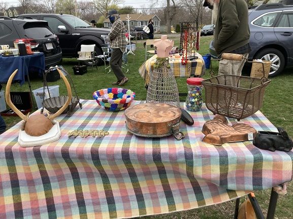 Flea market vendors and treasures