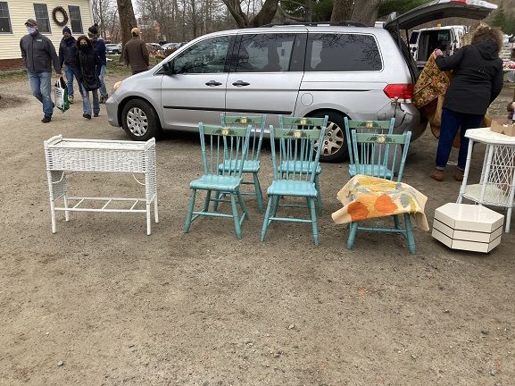 Flea market vendors and treasures