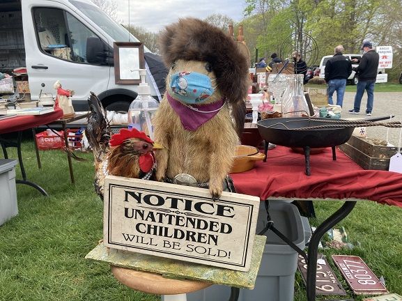 Flea market vendors and treasures
