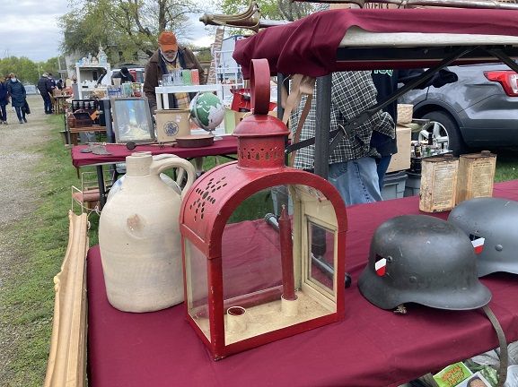 Flea market vendors and treasures