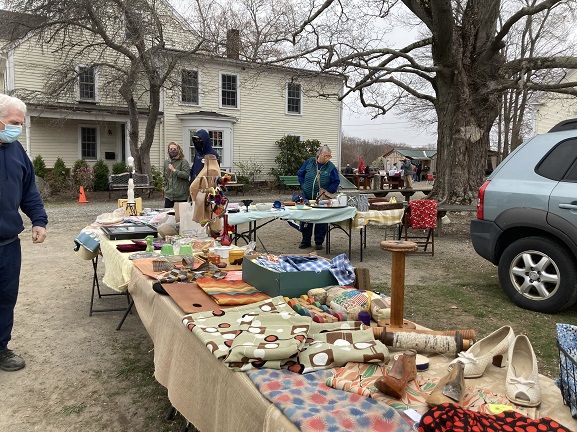 Flea market vendors and treasures