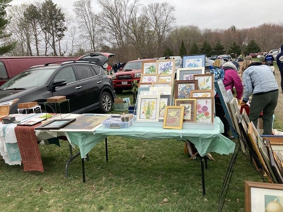 Flea market vendors and treasures