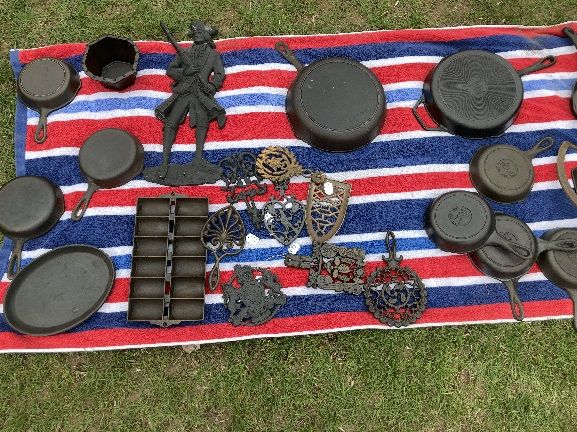 Flea market vendors and treasures