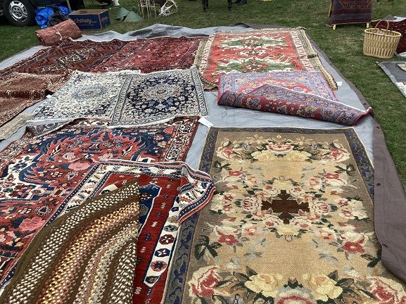 Flea market vendors and treasures